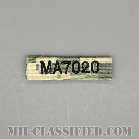 MA7020 [UCP（ACU）/ヘルメットバンド用ネームテープ（識別番号）/中古1点物]画像