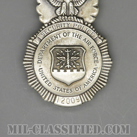 空軍警備隊章 (セキュリティーポリス)（Security Police Badge）[カラー/燻し銀/バッジ/ピンバック/中古1点物]画像
