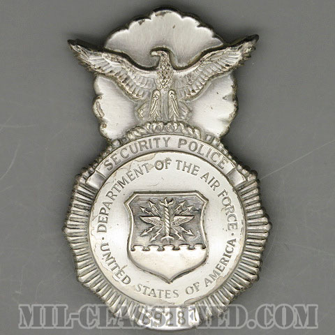 空軍警備隊章 (セキュリティーポリス)（Security Police Badge）[カラー/燻し銀/バッジ/ピンバック/中古1点物]の画像