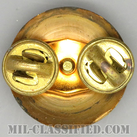 工兵科章（Corps of Engineers Branch Insignia）[カラー/兵科章（下士官用）/ドーム型/バッジ/ペア（2個1組）/1点物]の画像