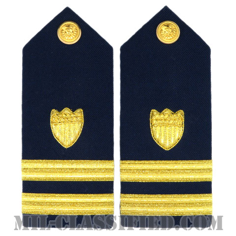 大尉（USCG Lieutenant (LT)）[沿岸警備隊用ショルダーボード階級章（男性用）/ペア（2枚1組）]画像