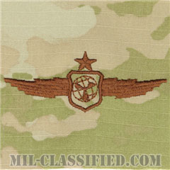 気象環境科学将校章 (シニア)（Weather and Environmental Sciences Officer Badge, Senior）[OCP（3C）/ブラウン刺繍/パッチ]の画像