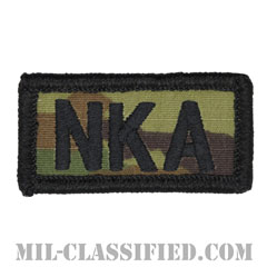 NKA（薬物アレルギーなし）[OCP/ブラック刺繍/血液型/ベルクロ付パッチ]の画像