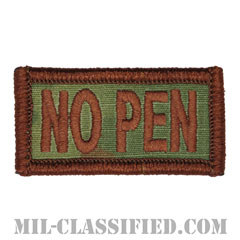 NO PEN（抗生物質ペニシリン使用不可）[OCP/ブラウン刺繍/血液型/ベルクロ付パッチ]の画像