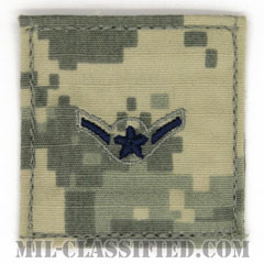 二等空兵（Airman）[UCP（ACU）/空軍階級章/ブルー刺繍/ベルクロ付パッチ]画像
