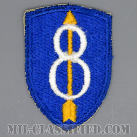 第8歩兵師団（8th Infantry Division）[カラー/カットエッジ/パッチ/中古1点物]の画像