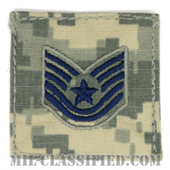 技能軍曹（Technical Sergeant）[UCP（ACU）/空軍階級章/ブルー刺繍/ベルクロ付パッチ]の画像