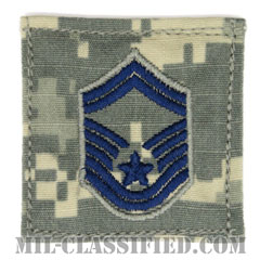 上級曹長（Senior Master Sergeant）[UCP（ACU）/空軍階級章/ブルー刺繍/ベルクロ付パッチ]画像