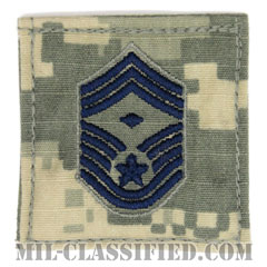 先任最上級曹長（First Sergeant (E-9)）[UCP（ACU）/空軍階級章/ブルー刺繍/ベルクロ付パッチ]画像