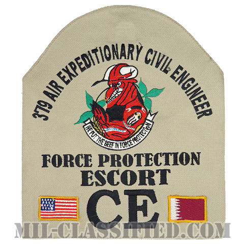 CE（土木技師/部隊防護護衛/第379航空遠征土木隊）（379th Air Expeditionary Civil Engineer Squadron）[腕章（腕装着用ブラッサード）/中古1点物]の画像