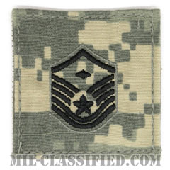 先任曹長（First Sergeant (E-7)）[UCP（ACU）/空軍階級章/ブラック刺繍/ベルクロ付パッチ]画像