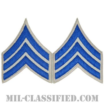 軍曹/巡査部長（Sergeant, Police Sergeant）[カラー（グレーバック・ブルー）/カットエッジ/パッチ/ペア（2枚1組）]画像