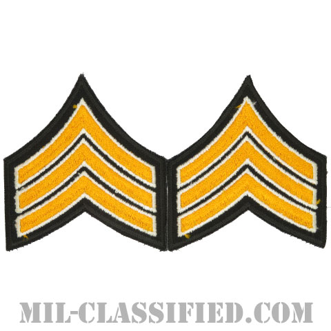 軍曹/巡査部長（Sergeant, Police Sergeant）[カラー（オレンジ）/カットエッジ/パッチ/ペア（2枚1組）]画像