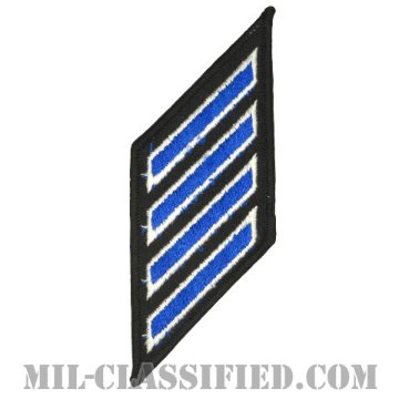 年功章 4連（Service Stripe, Hash Mark）[カラー（ブルー）/メロウエッジ/パッチ]画像