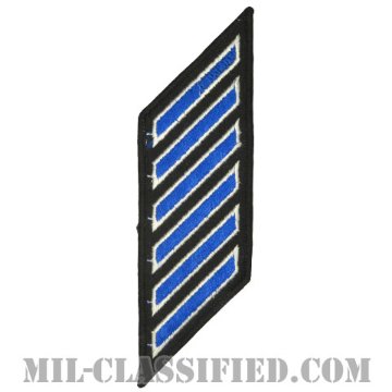 年功章 6連（Service Stripe, Hash Mark）[カラー（ブルー）/メロウエッジ/パッチ]画像