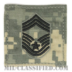 最上級曹長（Chief Master Sergeant）[UCP（ACU）/空軍階級章/ブラック刺繍/ベルクロ付パッチ]画像