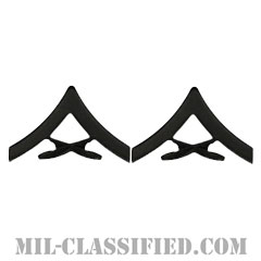 上等兵（Lance Corporal (LCpl)）[サブデュード（ブラックメタル）/海兵隊階級章/バッジ/ペア（2個1組）]の画像