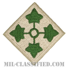 第4歩兵師団（4th Infantry Division）[カラー/カットエッジ/パッチ/レプリカ]画像