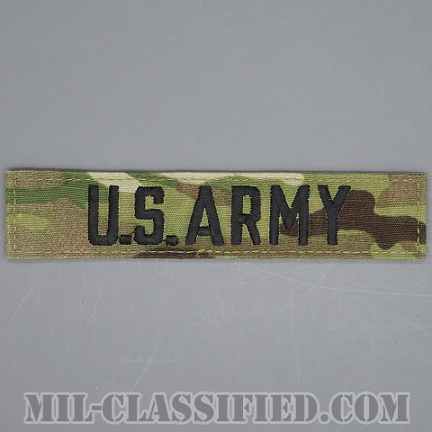 U.S.ARMY [OCP/ブラック刺繍/ネームテープ/ベルクロ付パッチ/中古1点物]の画像