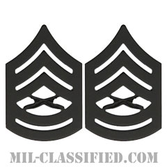 一等軍曹（Gunnery Sergeant (GySgt)）[サブデュード（ブラックメタル）/海兵隊階級章/バッジ/ペア（2個1組）]画像
