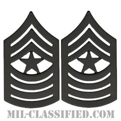 最上級曹長（Sergeant Major (SgtMaj)）[サブデュード（ブラックメタル）/海兵隊階級章/バッジ/ペア（2個1組）]画像