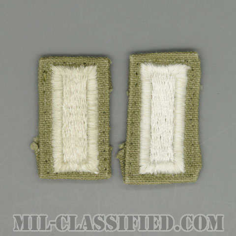 中尉（First Lieutenant (1LT)）[カラー/階級章/パッチ/ペア（2枚1組）/中古1点物]の画像