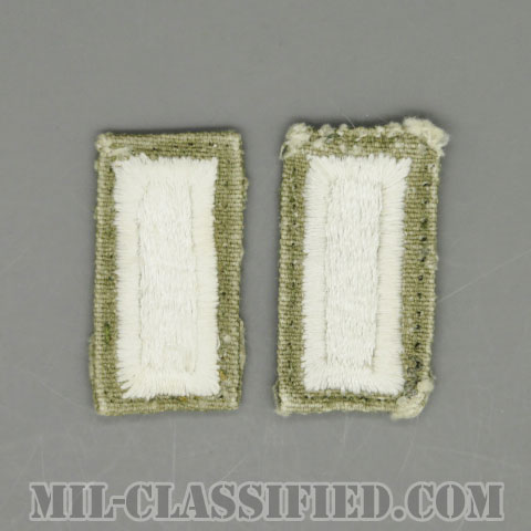 中尉（First Lieutenant (1LT)）[カラー/階級章/パッチ/ペア（2枚1組）/中古1点物]の画像