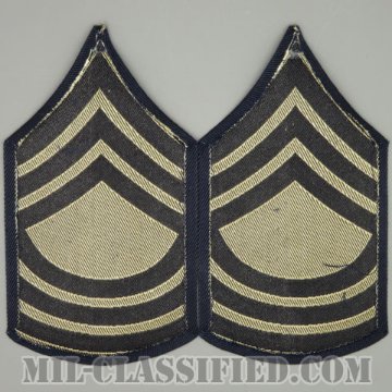 曹長（Master Sergeant (MSG)）[機械織りタイプ/階級章（1942-1948）/パッチ/ペア（2枚1組）/1点物]画像
