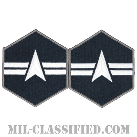 三等特技兵（Specialist 3）[カラー/メロウエッジ/宇宙軍階級章/Large（男性用）/パッチ/ペア（2枚1組）]の画像