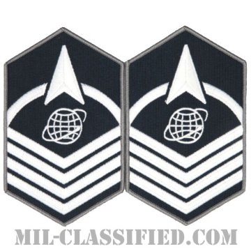 曹長（Master Sergeant）[カラー/メロウエッジ/宇宙軍階級章/Large（男性用）/パッチ/ペア（2枚1組）]画像