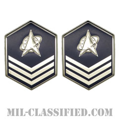 軍曹（Sergeant）[カラー/宇宙軍階級章/バッジ/ペア（2個1組）]画像