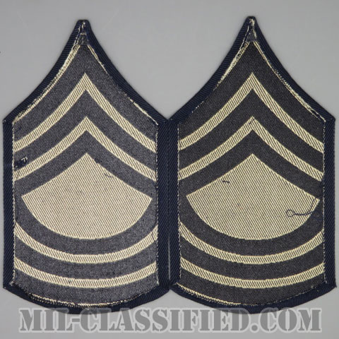 曹長（Master Sergeant (MSG)）[機械織りタイプ/階級章（1942-1948）/パッチ/ペア（2枚1組）/1点物]画像