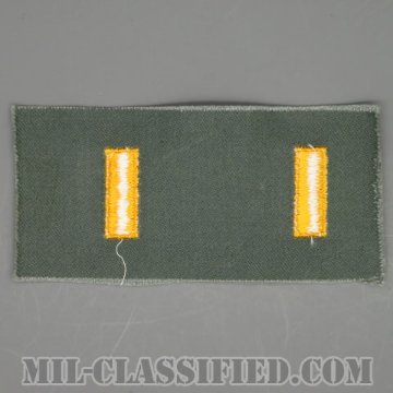 少尉（Second Lieutenant (2LT)）[カラー/空軍セージグリーン生地/階級章/ペア（2枚1組）]画像