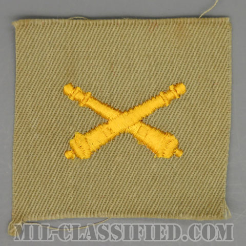 砲兵科章（Field Artillery）[カラー/カーキ生地/兵科章/1点物]の画像