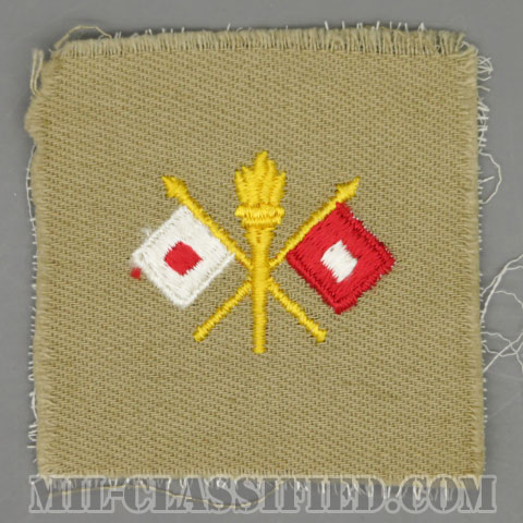 通信科章（Signal Corps）[カラー/カーキ生地/兵科章/1点物]の画像