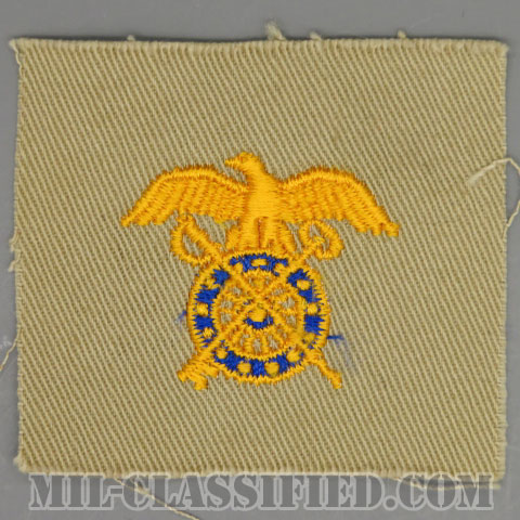 需品科章（Quartermaster Corps）[カラー/カーキ生地/兵科章/1点物]の画像