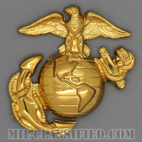 アメリカ海兵隊制帽用帽章 (下士官用)（Marine Corps Service Cap Device, Enlisted）[カラー/鏡面仕上げ/バッジ/中古1点物]の画像