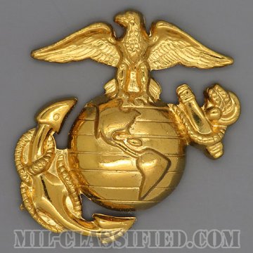 アメリカ海兵隊制帽用帽章 (下士官用)（Marine Corps Service Cap Device, Enlisted）[カラー/鏡面仕上げ/バッジ/中古1点物]画像