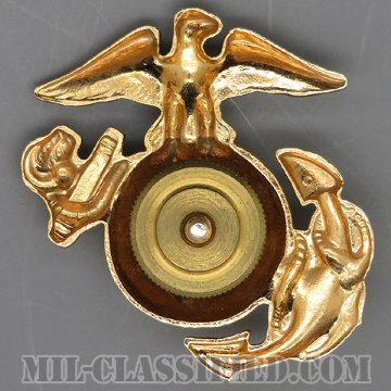 アメリカ海兵隊制帽用帽章 (下士官用)（Marine Corps Service Cap Device, Enlisted）[カラー/鏡面仕上げ/バッジ/中古1点物]画像
