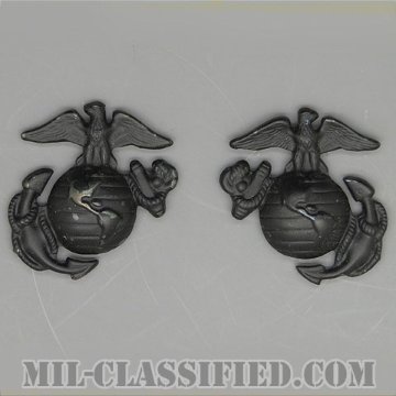 海兵隊デバイス章 (下士官用)（Enlisted Collar Badge）[サブデュード（ブラックメタル）/襟章バッジ/ペア（2個1組）/中古1点物]画像