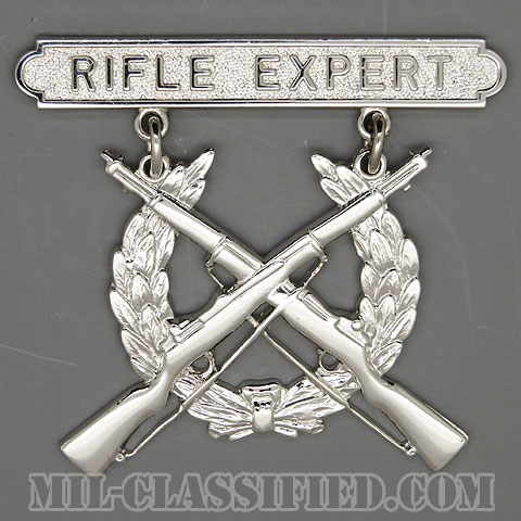 ライフル射撃技術章 (エキスパート)（Marksmanship Badge, Rifle Expert）[カラー/鏡面仕上げ/バッジ/中古1点物]の画像