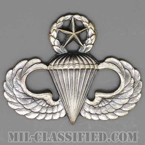 空挺章 (マスター)（Parachutist Badge, Master）[カラー/燻し銀/バッジ/中古1点物]の画像
