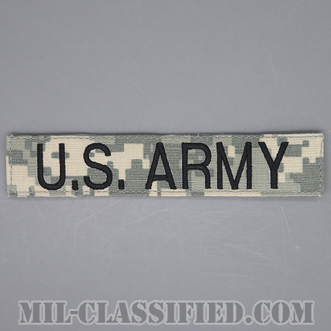 U.S.ARMY [UCP（ACU）/ブラック刺繍/ネームテープ/ベルクロ付パッチ]画像