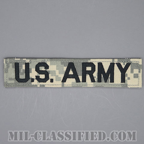 U.S.ARMY [UCP（ACU）/ブラック刺繍/ネームテープ/ベルクロ付パッチ]の画像