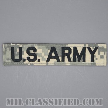 U.S.ARMY [UCP（ACU）/ブラック刺繍/ネームテープ/ベルクロ付パッチ]画像