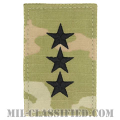 中将（Lieutenant General (LTG)）[OCP（3C）/階級章/ベルクロ付パッチ]の画像
