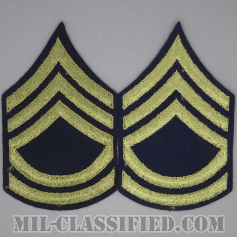 技術軍曹 (T/SGT)（Technical Sergeant 2nd Grade）[ウール・フェルト生地刺繍タイプ/階級章（1942-1948）/パッチ/ペア（2枚1組）/1点物]の画像