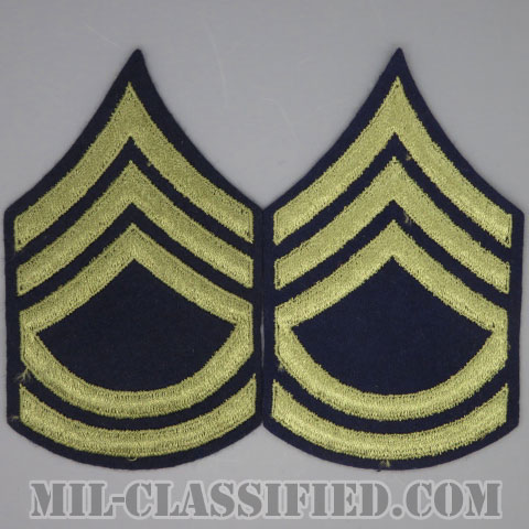 技術軍曹 (T/SGT)（Technical Sergeant 2nd Grade）[ウール・フェルト生地刺繍タイプ/階級章（1942-1948）/パッチ/ペア（2枚1組）/1点物]画像