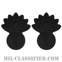 ガンナー章（Infantry Weapons Officer/Marine Gunner）[サブデュード（ブラックメタル）/コート用レギュラーサイズ/海兵隊階級章/バッジ/ペア（2個1組）]の画像