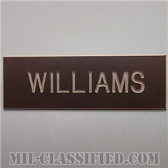 WILLIAMS [アメリカ陸軍（AGSU）用ネームプレート（名札）]の画像